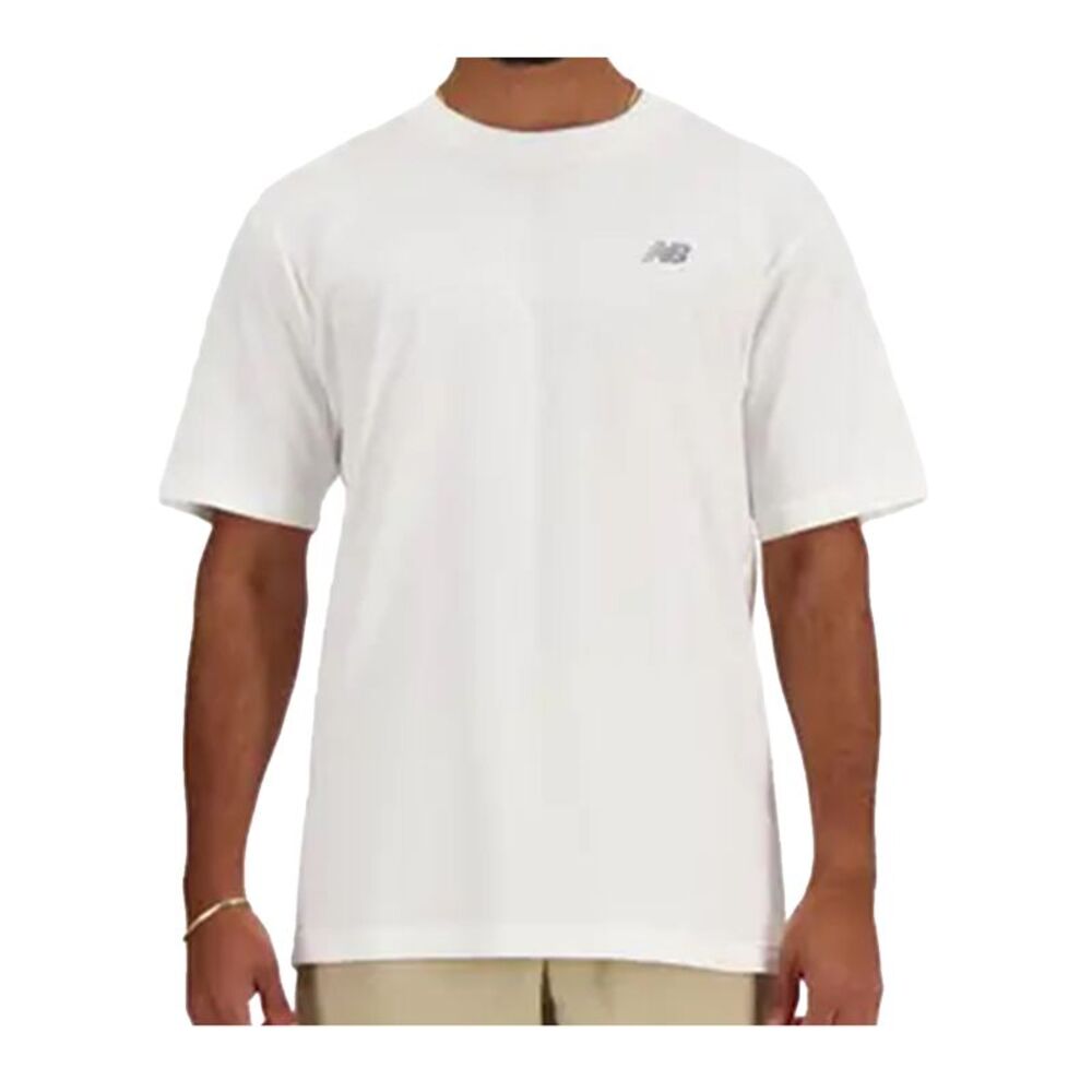 New Balance Crew Neck T-Shirt Sport Essentials Mens White MT41509